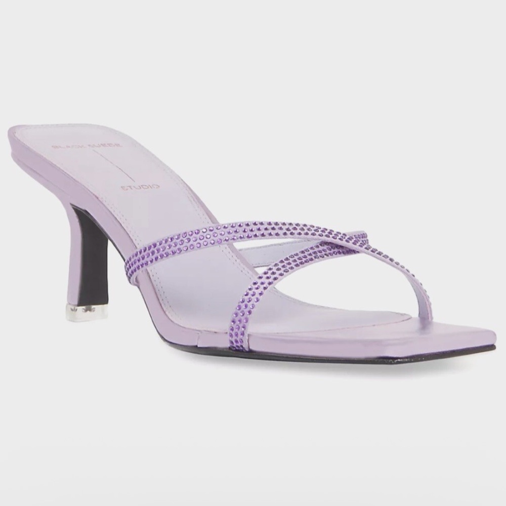 🌸BLACK SUEDE STUDIO🌸 Ari Lavender Crystals Sandals Size: 36.5 - Picture 1 of 10